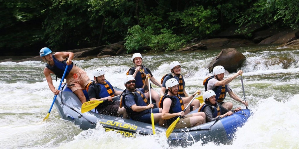 Outland Expeditions group rafting on the Cheoah River