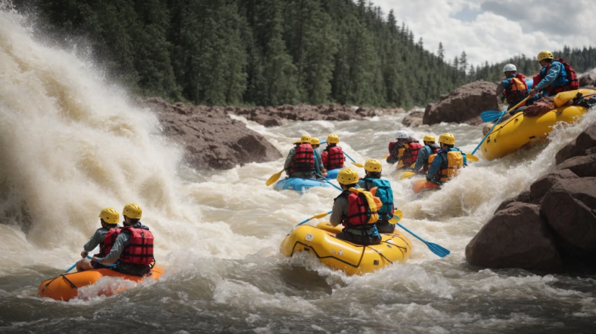 starting a whitewater rapid adventure